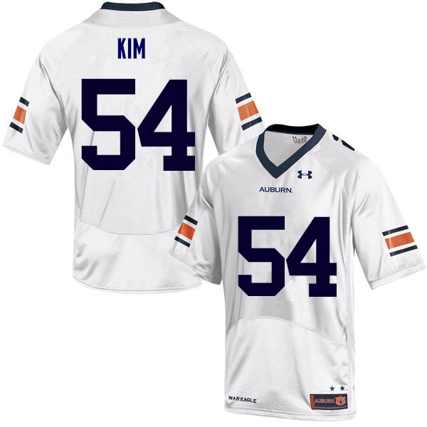 Men Auburn Tigers #54 Kaleb Kim College Football Jerseys Sale-White